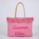 Bag - Shoper beach "Summer Vaib", 45x33x18 cm, pink color