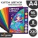 Cardboard color A4, 16 sheets, 8 colors, in the Mermaid folder, non -220 g/m2