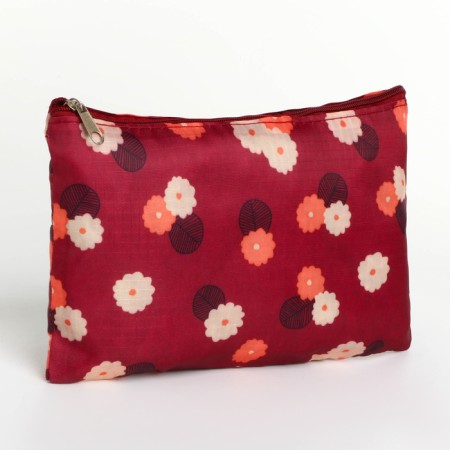 Cosmetic bag with lightning, burgundy color-4