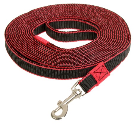 Kaponnoye Zononic leash with double latex thread, 7 m x 2 cm, red