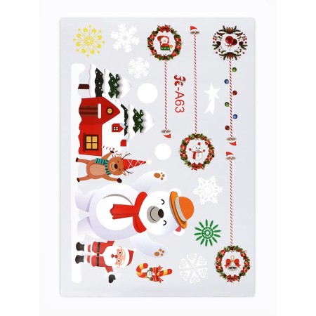 Stickers on the windows "New Year" snowballs, bear, 2 pieces, 35 x 50 cm-2