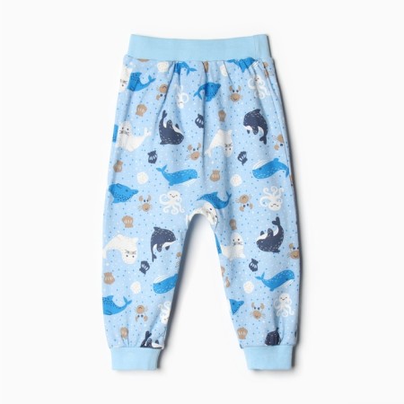 Pants children, color light blue, height 74 cm-3