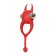 Vibrocolor with a tail Jos Nick, silicone, red, 13.5 cm