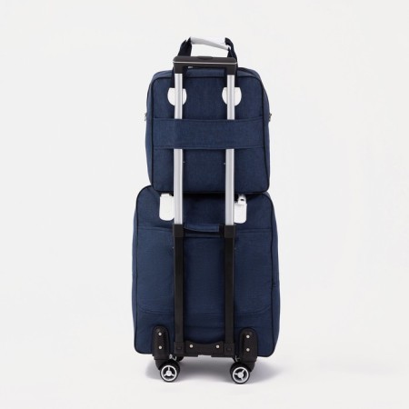 Road bag 2 in 1 on wheels 20 ", a lightning department, 4 outer pockets, blue color-1