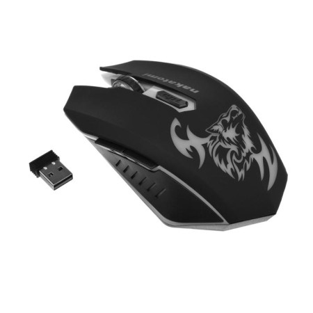 Nakatomi Mrog-15u mouse, game, wireless, optical, 1600 dpi, backlight, USB, black