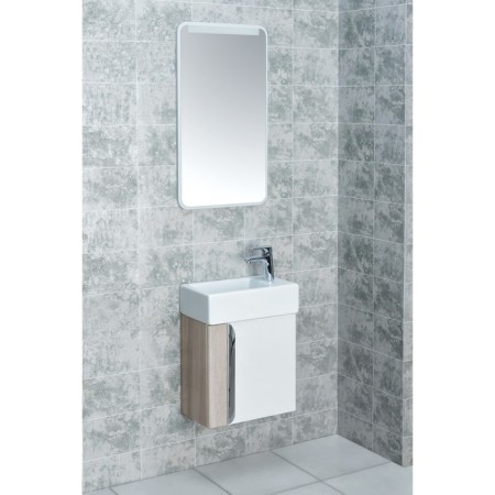 Tumbling under the Aquaton sink Vita, white color, ash shimo-5