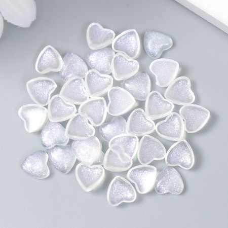 Decor for creativity Plastic "Hearts with brilliance" set of 40 pcs.-2