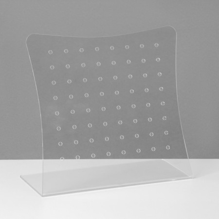 Supply for earrings for 32 pairs, 22 × 9 × 21 cm, 2 mm plexiglass, transparent, in a protective film-1