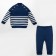 Knitted crumb set "Trendy" height 80-86 cm, blue color