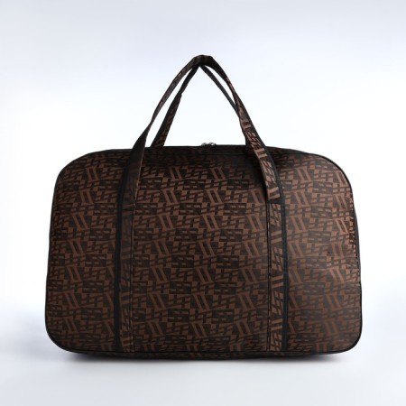 Road bag with lightning, external pocket, long belt, brown color-1
