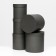 Set of round boxes 5 in 1 "paints", black, 25 x 25 x 25 - 19 x 19 cm 19 cm