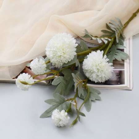 Artificial flowers "Chinese Balun" 77 cm, white