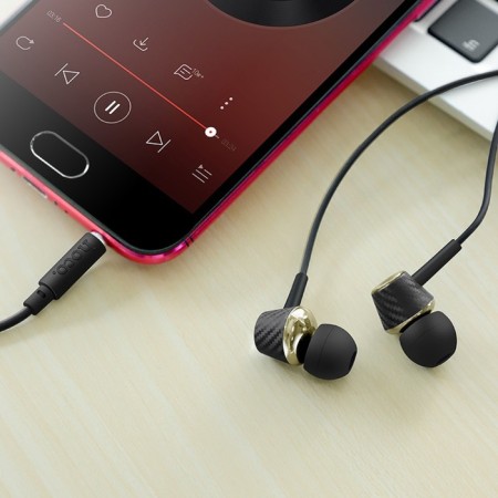 Hoco M70 headphones, wired, vacuum, microphone, jack 3.5 mm, 1.2 m, black-4