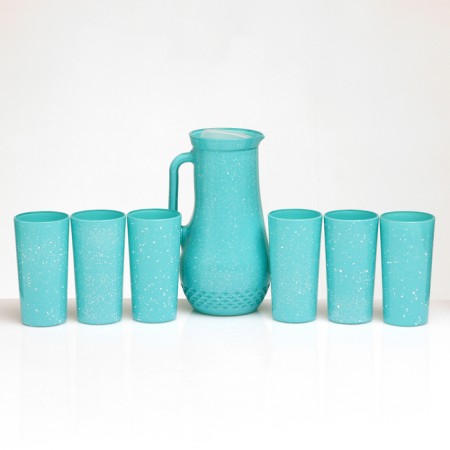 Set for juice "turquoise" art painting, 7 items-6