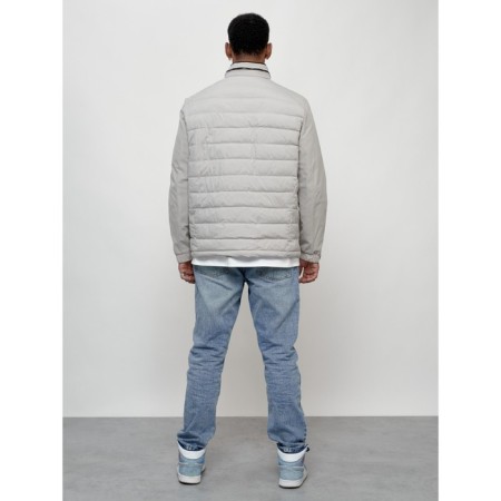 Male spring jacket, size 52, light gray color-3