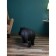 Figure "Hippo", polystone, 41 cm, black matte color