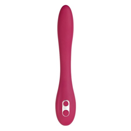 Multifunctional vibrator L’Eroina Caberna, 20 cm, silicone, burgundy color-1