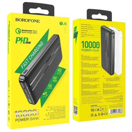 External battery Borofone BJ9, Li-Pol, 10,000 mAh, PD+Qc3.0, USB/Type-C 3 A, black-4