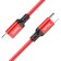 Hoco X14, Type -C cable - Lightning, 3.0 A, 3 m, fast charging, nylon braid, red