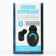 Headphones are wireless, black, VBT 1.2, 7.5 x 4.8 cm.