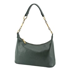 Women's bag B2809-04110, dark green color, artificial leather, 27x9x16 cm