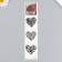 Tattoo on the body black "hearts from twigs" 20.8x4.7 cm