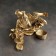 A stand for a bottle "Sailor with a basket" for two bottles of 34x28x23 cm, bronze with gilding