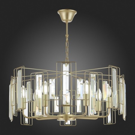 Suspended EVOLUCE lamp. Sle103403-07. Giano. 7x40 watts, E14, 65x65x28 cm, Shampan-2