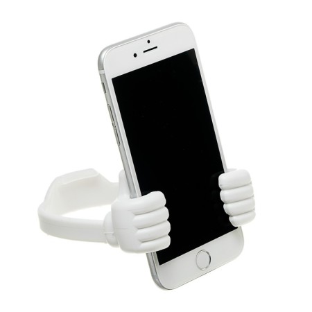 Luazon phone stand, in the form of hands, adjustable width, white-4
