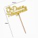 Topper wooden "Happy Birthday" Golden Datim beautifully 14.3x7.7 cm