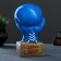 Piggy bank "Boxing glove" blue-gold, 12x14x24.5cm