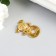 Souvenir Metal "Toad with coin" gold 3x4x1 cm