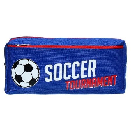 School Penal on the zipper Calligrata "Football", 2 departments, blue-1