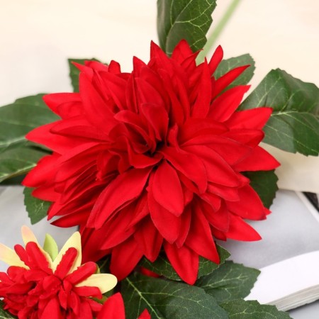 Artificial flowers "Georgin Garden Galant" 11x61 cm, red-1