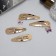 Invisibility for hair "Ophelia" (set 4 pcs) butterfly, 4.5 cm, gold