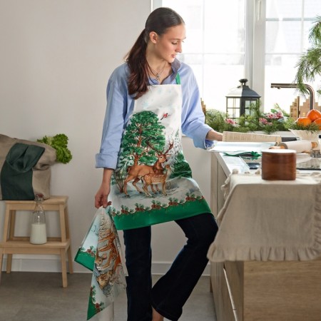 Set of Gift "Ethel" New Year's forest, apron, towel, take-3