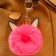 Fluffy on the ring "Bunny" mix d = 7 cm