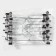 Pan for trousers and skirts with clamps, 30 × 10 cm, silver color