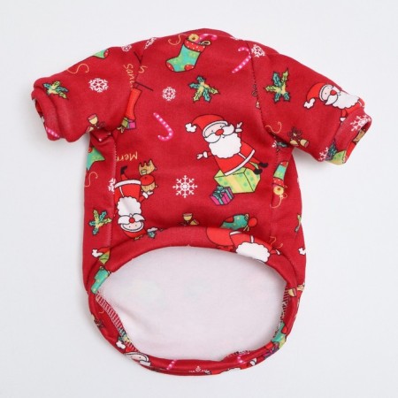 New Year. New Year's sweatshirt for animals "Gifts", size M, red (DS 30, Osh 26, OG 38 cm)-8