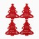 A set for the decor of the dining rooms "Christmas tree" 4pcs centered. 20x17cm 100%p/e, felt