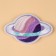 Application "Planet", on Velcro, with an adhesive base, 7.5 × 5 cm
