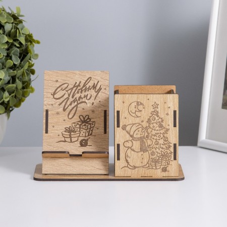 The desktop organizer "Snowman" 18x12.5x9 cm (set of 8 parts)-1