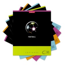 A notebook of 96 sheets in the Erichkrause Sport Signs cage, cover coated cardboard, offset block, mix