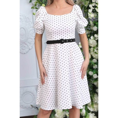 Female dress, size 50, white color-10