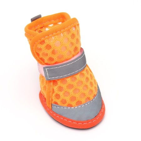 Cross boots, set 4 pcs, 3 size (4.8 x 3.7 cm), orange-1