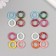 Carabiner Metal "Circle. Pearl" mix 2x2 cm