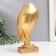 Souvenir Polystone "Polar owl" gold 7x8x21 cm