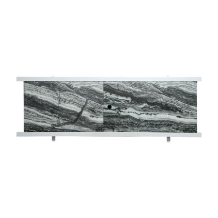 Bath screen "Cart Black Marble", 148 cm