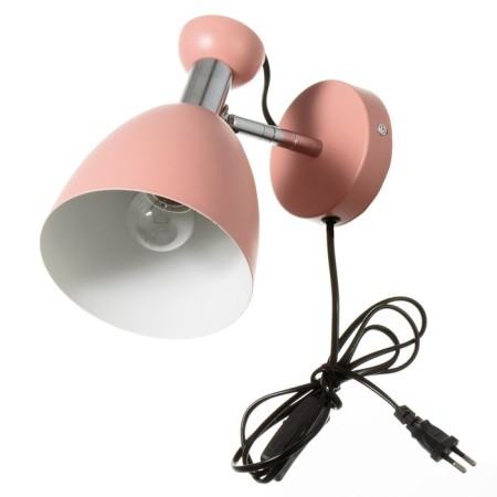 Sconces with a switch on the wire "Claudia" E27 40W pink 28x15x20cm