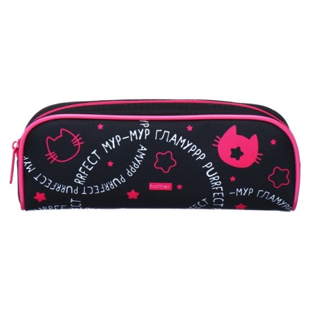 Penal soft, 1 department, 80 x 210 x 40 mm, voluminous, Hatber, Moore-Lamur, Black/Pink NPK_65214-1